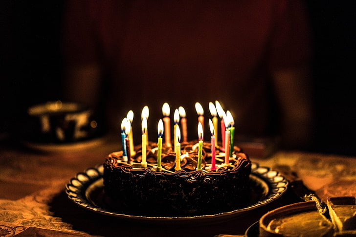 Holiday, Birthday, Cake, Candle, Flame, HD wallpaper
