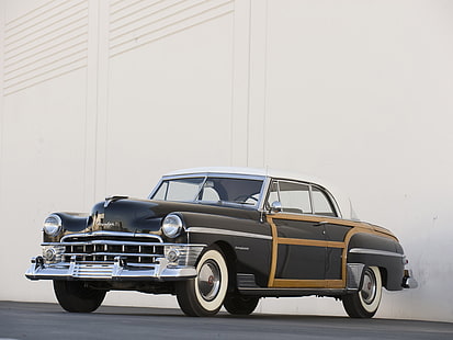 1950, chrysler, land, coupé, newport, retro, stadt, HD-Hintergrundbild HD wallpaper
