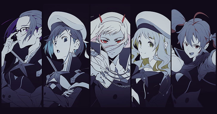 Anime Girls, Anime, Darling in the FranXX, Collage, Hut, rote Augen, HD-Hintergrundbild