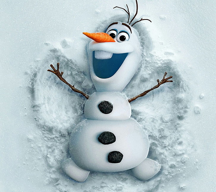 ディズニーアナと雪の女王Digital wallpaper、Olaf、snowman、Frozen（movie）、 HDデスクトップの壁紙
