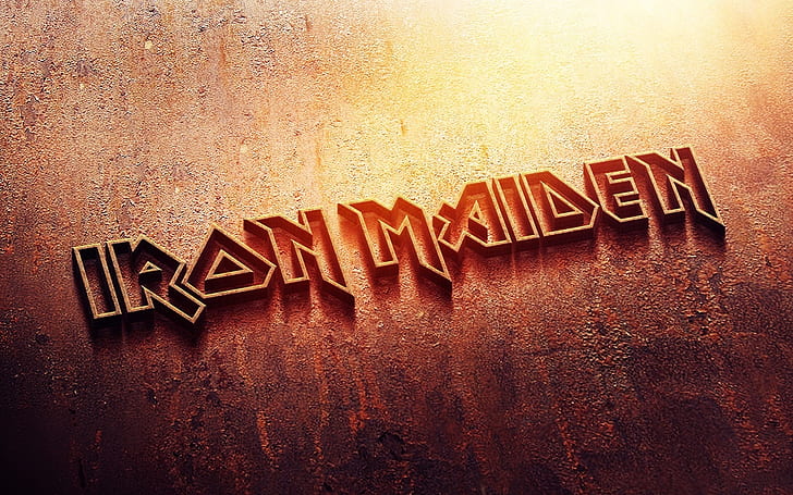 Iron Maiden Logo, iron maiden illustration, iron maiden, HD wallpaper