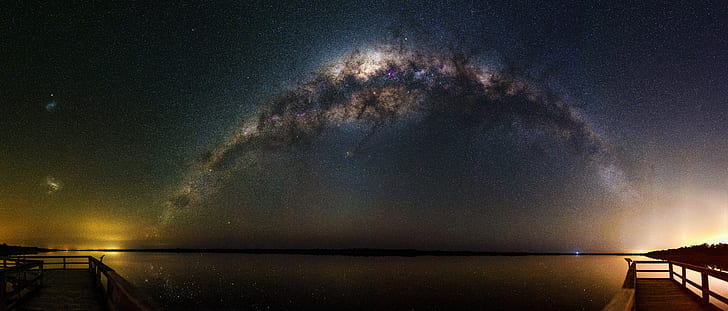 夜間の雲の形成、クリフトン湖、西オーストラリア、クリフトン湖、西オーストラリア、天の川、クリフトン湖、西オーストラリア、雲の形成、夜間、クリフトン湖、マンジュラ、反射、水、パノラマ、モザイク、Microsoft ICE、天の川、宇宙論、南半球、コスモス、西オーストラリア、DSLR、長時間露光、田舎、夜の写真、ニコン、星、天文学、宇宙、銀河、天体写真、屋外、コア、グレートリフト、古代、空、d5100、マゼラン雲、小マゼラン雲、夜、大気、クリフトン湖、探検、探検、星-スペース、自然、湖、海、風景、 HDデスクトップの壁紙