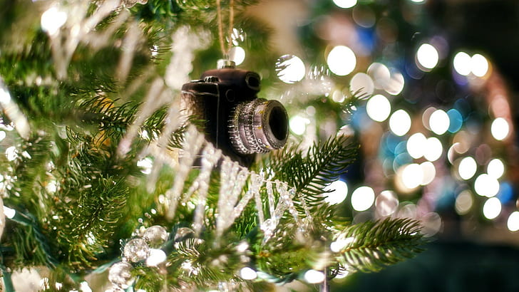 Ornamenti natalizi, Natale, Albero di Natale, Sfondo HD