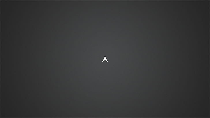 minimalism, dark background, Arch Linux, HD wallpaper