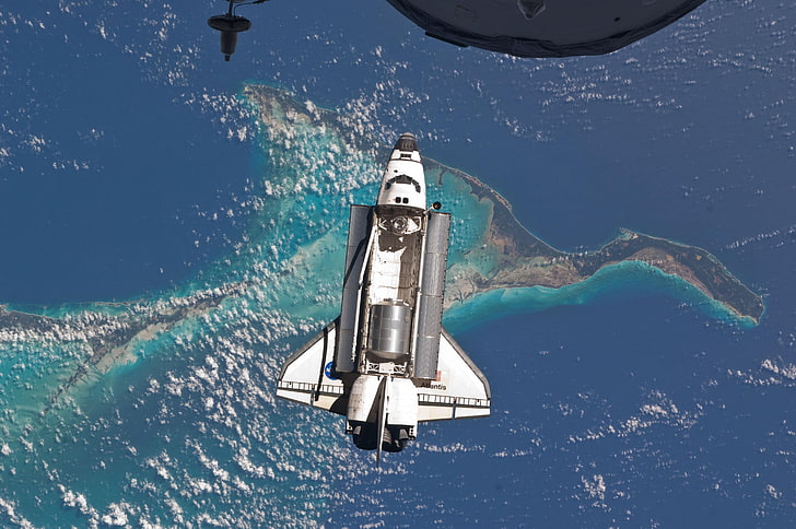 space, Space Shuttle Atlantis, Earth, HD wallpaper