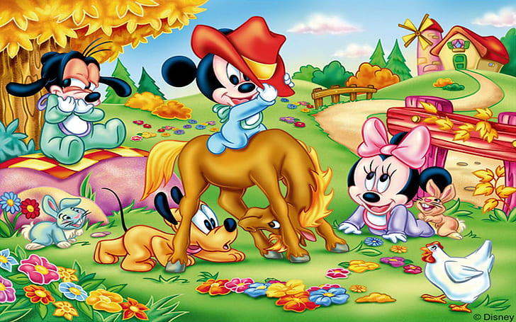 Disney Babies Jigsaw Puzzle Mickey and Minnie Mouse Donald And Daisy Duck Goofy And Pluto Wallpaper Hd 1920 × 1200, Fond d'écran HD