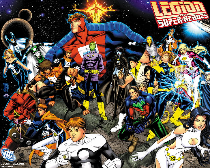Legion Of Superheroes HD ، كاريكاتير ، فيلق ، أبطال خارقون، خلفية HD