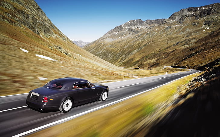 Rolls Royce Phantom Coupe Mountains 2010, HD wallpaper