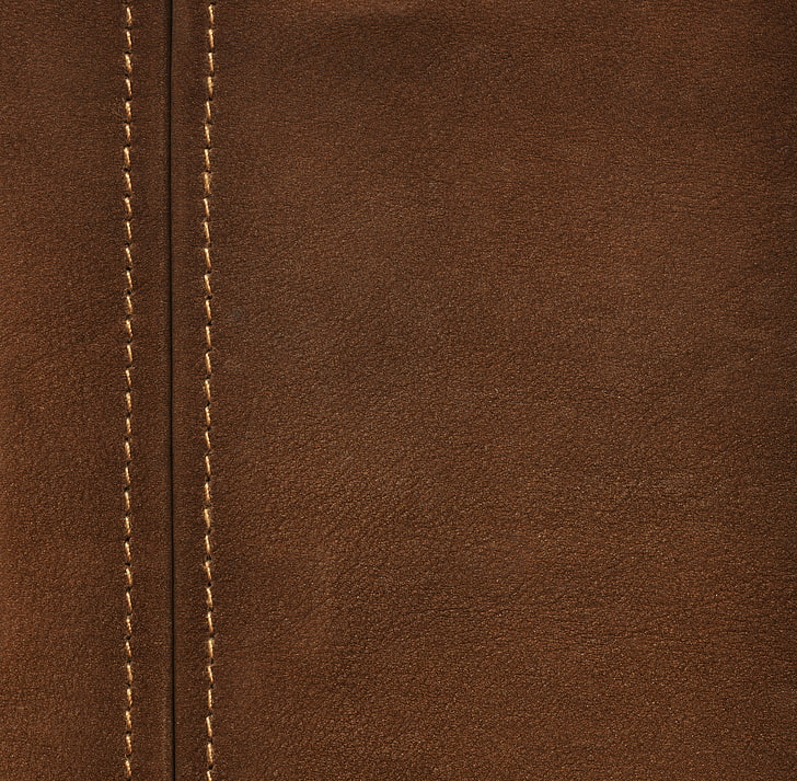 background, texture, leather, seam, thread, brown, HD wallpaper