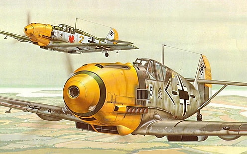 Aviones militares, Messerschmitt Bf 109, Fondo de pantalla HD HD wallpaper