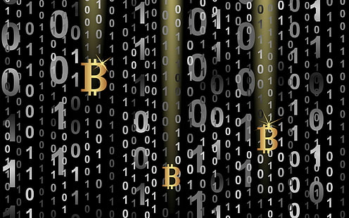 bitcoin, bargeld, münzen, rechner, digital, internet, geld, technik, HD-Hintergrundbild HD wallpaper