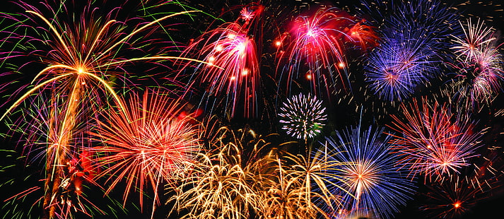 fireworks display illustration, the sky, night, salute, the fireworks, HD wallpaper HD wallpaper