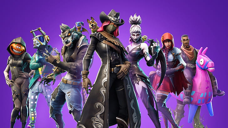 background, group, characters, Fortnite, HD wallpaper