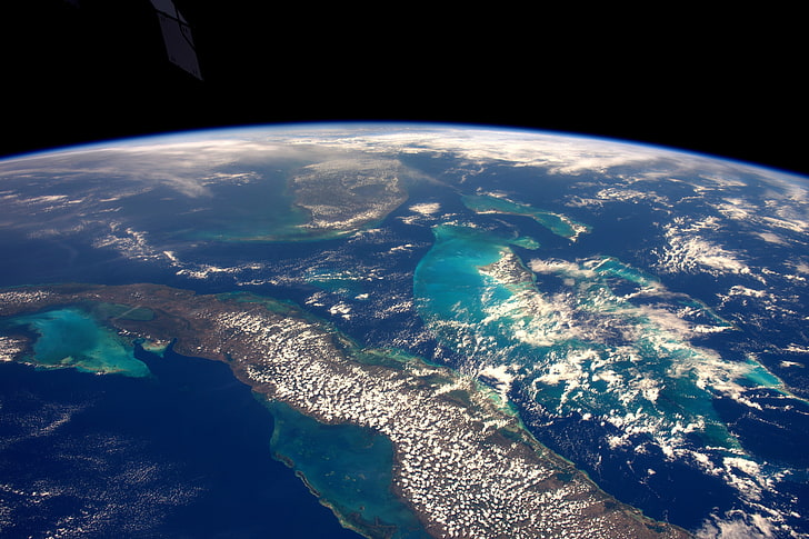 ilustração da terra, Flórida, Cuba, Bahamas, HD papel de parede