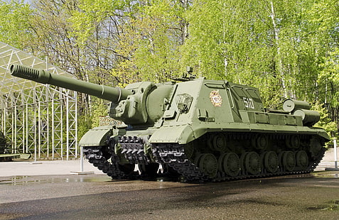 instalacja, SAU, radziecki, SU-152, artyleria samobieżna, ciężki, czasy, Wielka Wojna Ojczyźniana, Tapety HD HD wallpaper