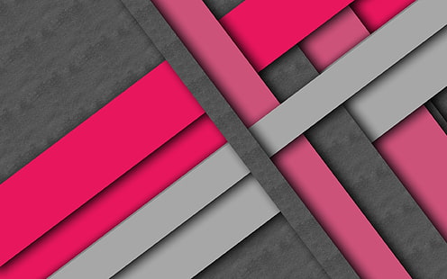 papel tapiz gris y rosa, abstracto, líneas, Fondo de pantalla HD HD wallpaper