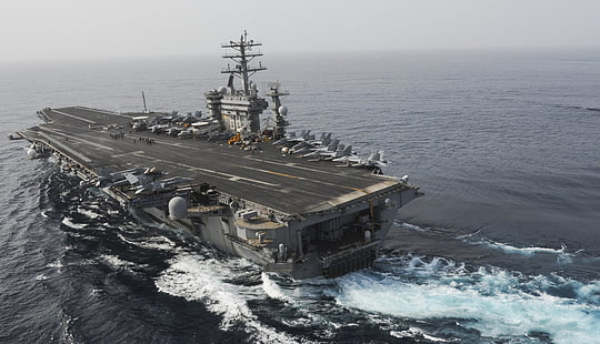 Военни кораби, USS Nimitz (CVN-68), Самолетоносач, Военен кораб, HD тапет HD wallpaper