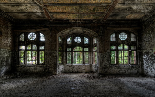 urbex, HDR, abandoned, window, indoors, ruin, house, room, architecture, HD wallpaper HD wallpaper