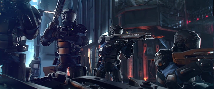 captura de tela de videogame, cyberpunk, Cyberpunk 2077, videogame, polonês, polícia, HD papel de parede
