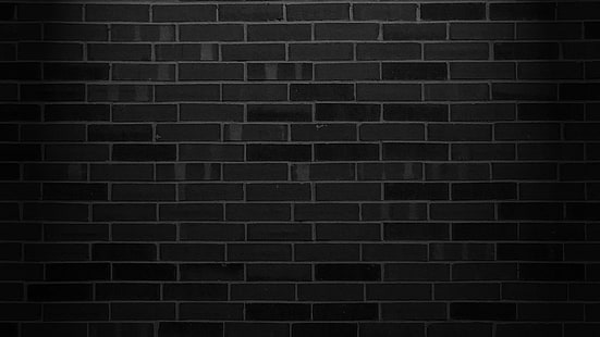 scala di grigi muro di mattoni carta da parati, minimalismo, modello, monocromatico, mattoni, muro, Sfondo HD HD wallpaper