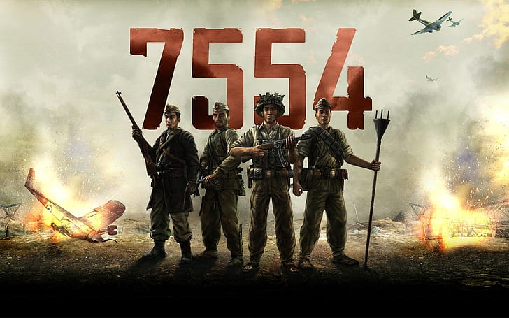 7554, fps, único, guerra, vietnã, exército, HD papel de parede