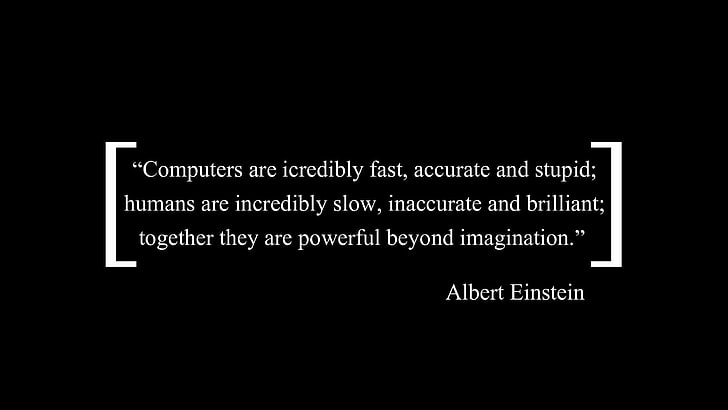 Citation d'Albert Einstein, Albert Einstein, faute de frappe, Fond d'écran HD