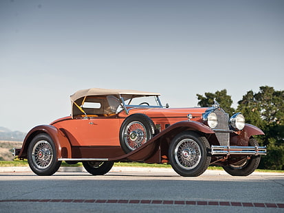 車両、パッカードスピードスター8ボートテールロードスター、1930パッカードスピードスター8ボートテールロードスター、高級車、ヴィンテージカー、 HDデスクトップの壁紙 HD wallpaper