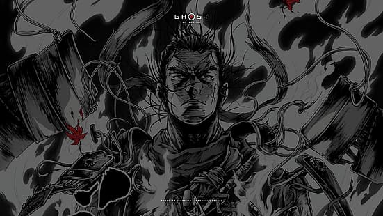 Призракът на Цушима, самурай, HD тапет HD wallpaper