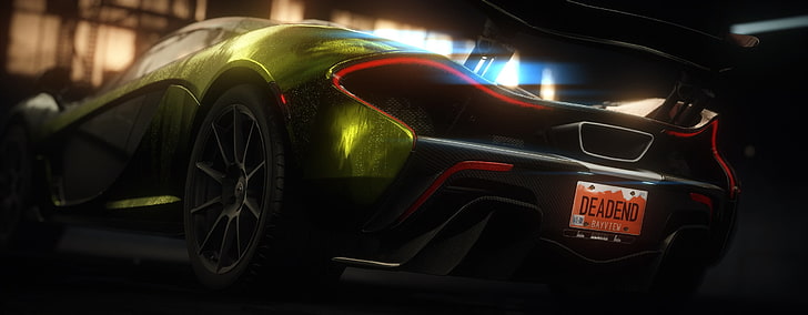 grön sportkupéillustration, Need for Speed: Rivals, HD tapet