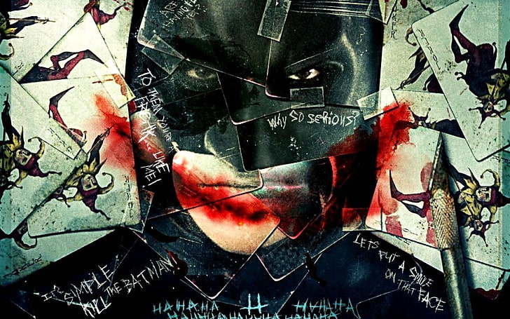 Batman wallpaper, Batman, The Dark Knight, artwork, Joker, HD wallpaper