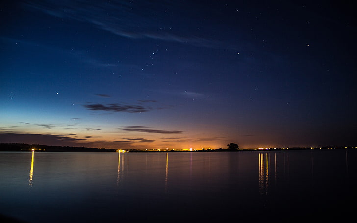zdjęcie nocnego nieba, krajobraz, Tapety HD