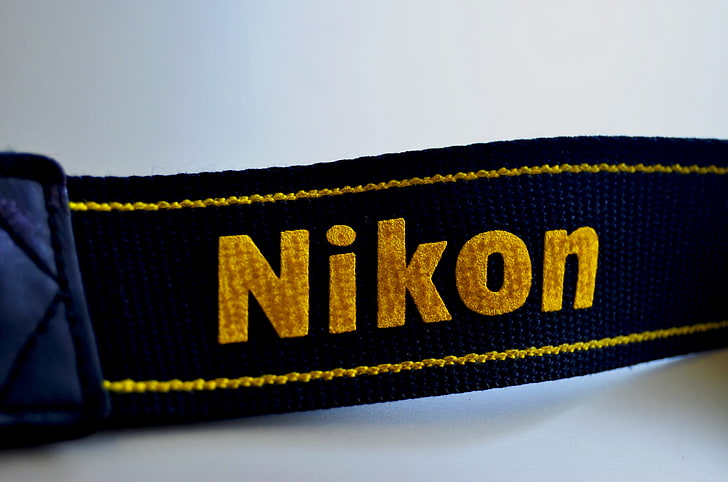 red and black Supreme knit cap, Nikon, logo, HD wallpaper