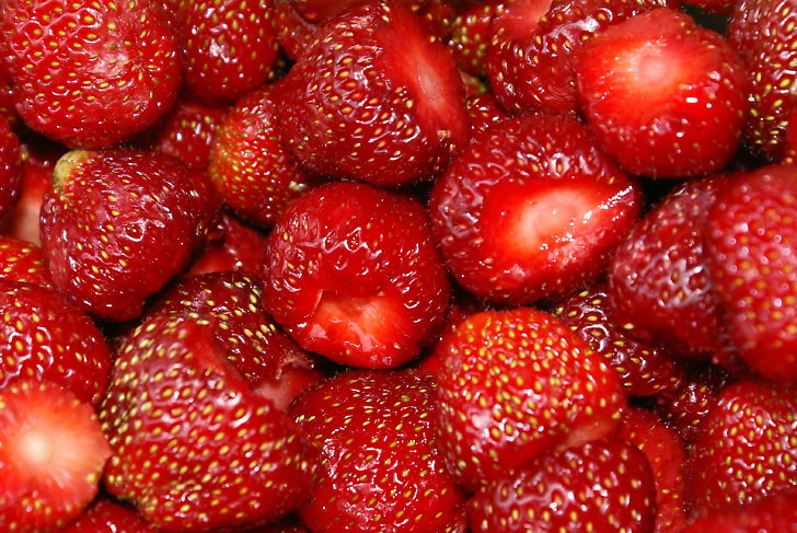 fresas, fresas, bayas, maduras, Fondo de pantalla HD