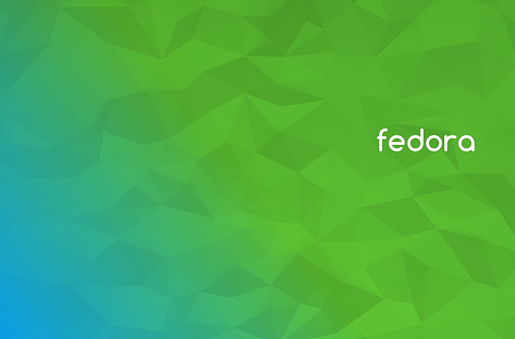 зелен фон с Fedora наслагване на текст, Fedora, Linux, GNU, операционна система, компютър, HD тапет