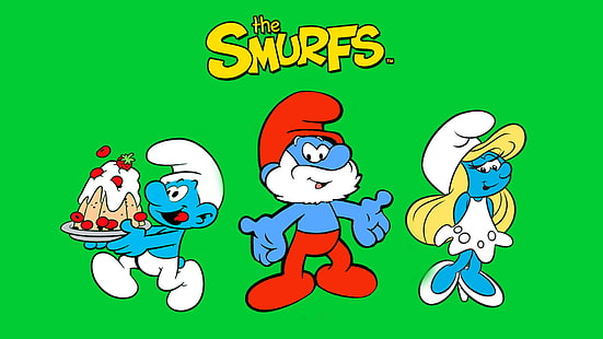 Smurfs Village Mobile Game Clumsy Smurf Papa Smurf and Smurfette Desktop Backgrounds 1920 × 1080, Tapety HD HD wallpaper