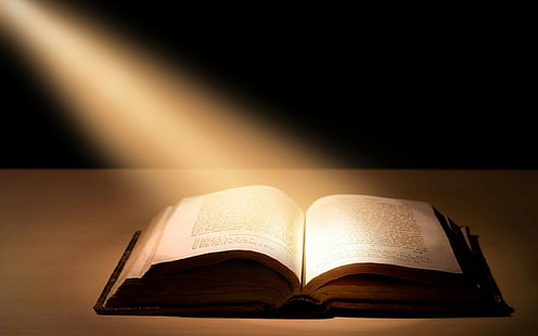 книги, Исус, лампи, светлина, маси, HD тапет HD wallpaper