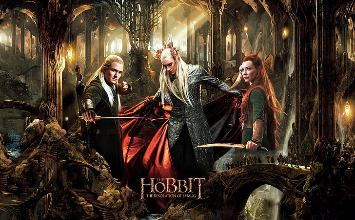The Hobbit The Desolation Of Smaug, Movies, The Hobbit, хобит, властелинът на пръстените, Питър Джаксън, запустението на smaug, legolas, jrr tolkien, ahmetbroge, HD тапет