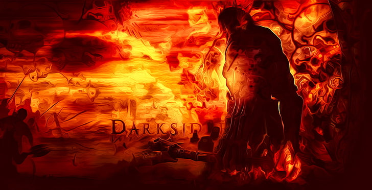 Darksiders, Darksiders 2, röd bakgrund, HD tapet