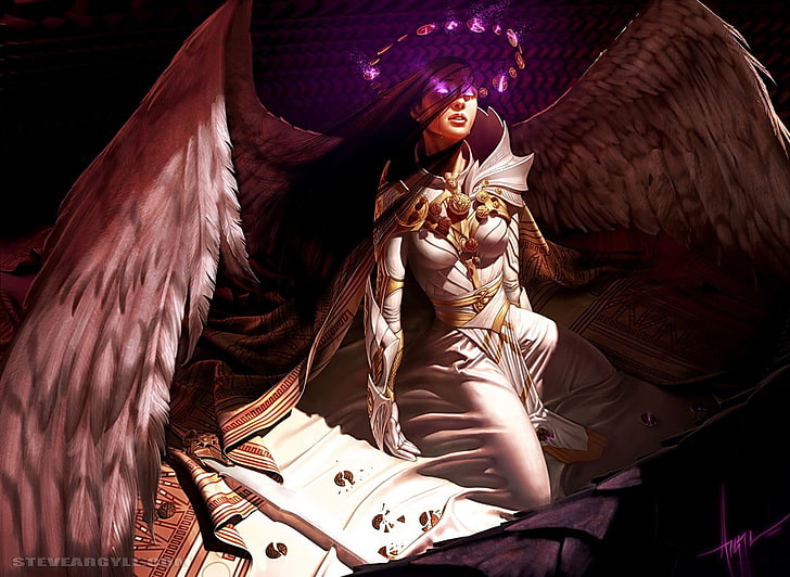 ilustração de anjo, anjo, asas, Magic: The Gathering, HD papel de parede
