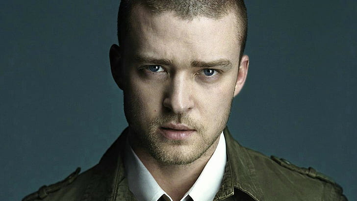 Justin Timberlake, Célébrités, Star, Acteur de cinéma, Bel homme, Yeux bleus, Photographie, Fond simple, Veste en jean verte pour hommes, Justin Timberlake, Célébrités, Star, Acteur de cinéma, Bel homme, Yeux bleus, Photographie, Fond simple, Fond d'écran HD