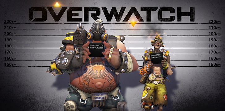 Overwatch wallpaper, Overwatch, Roadhog (Overwatch), Junkrat (Overwatch), HD wallpaper
