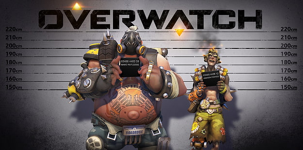 Overwatch Vektorgrafik, Overwatch, Roadhog (Overwatch), Junkrat (Overwatch), HD-Hintergrundbild HD wallpaper