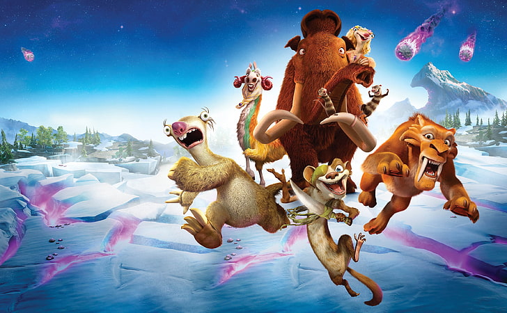 Ice Age Collision Course, Ice Age characters wallpaper, Cartoons, Ice Age, HD wallpaper