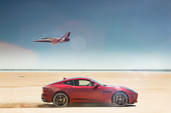 2014, awd, coupe, f-type-r, jaguar, jet, supercar, Wallpaper HD