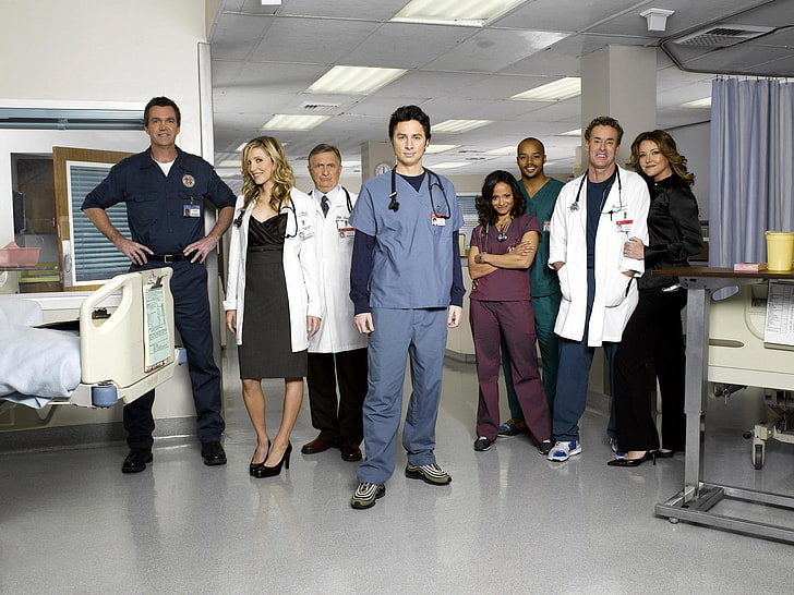 blue medical scrub, scrubs, fernsehshow, schauspieler, doktoren, krankenhaus, HD-Hintergrundbild