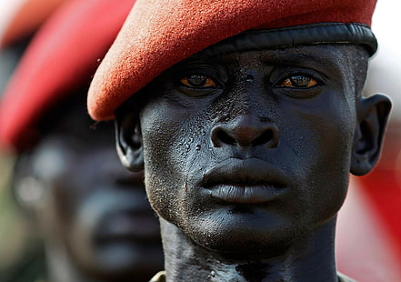 Южен Судан, войник, негър, пот, южен Судан, войник, негър, пот, HD тапет HD wallpaper