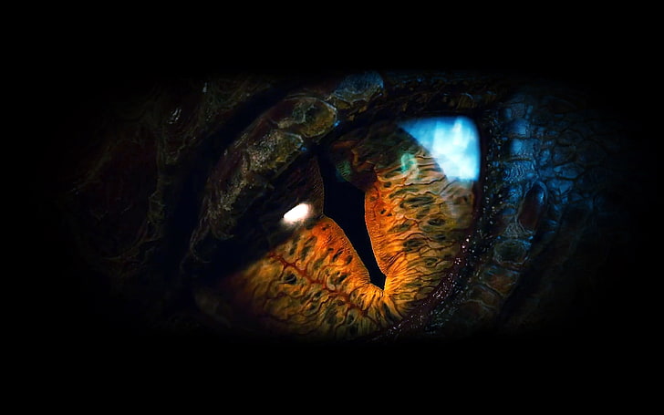 olho, dragão, filme, hobbit, batalha, cinco, exércitos, arte, escuro, HD papel de parede