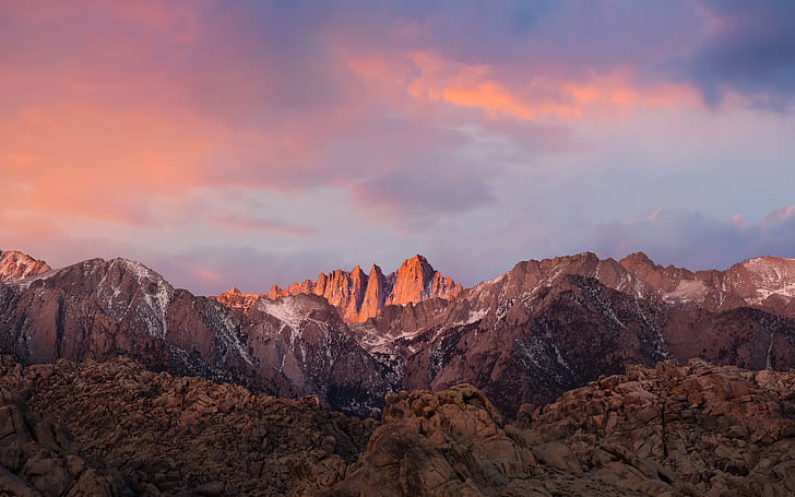 macOS Sierra Mountains 5K, Pegunungan, macOS, Sierra, Wallpaper HD
