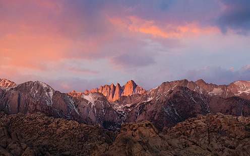 macOS Sierra Mountains 5K, ภูเขา, macOS, Sierra, วอลล์เปเปอร์ HD HD wallpaper