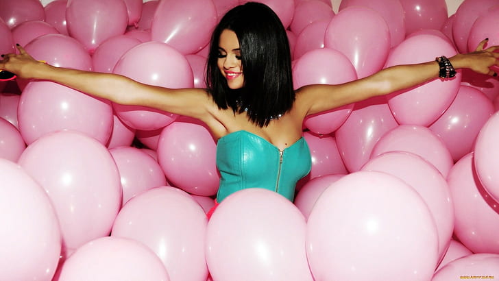 celebridade, Selena Gomez, balão, HD papel de parede